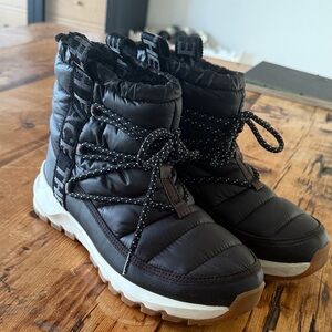 The North Face Black and Brown Winter Boots
